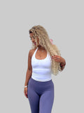 ‘Halter Singlet’ with build in bra - White