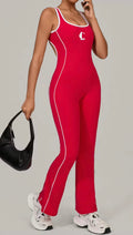 ‘Spice Jumpsuit’ - red with white 3D contour