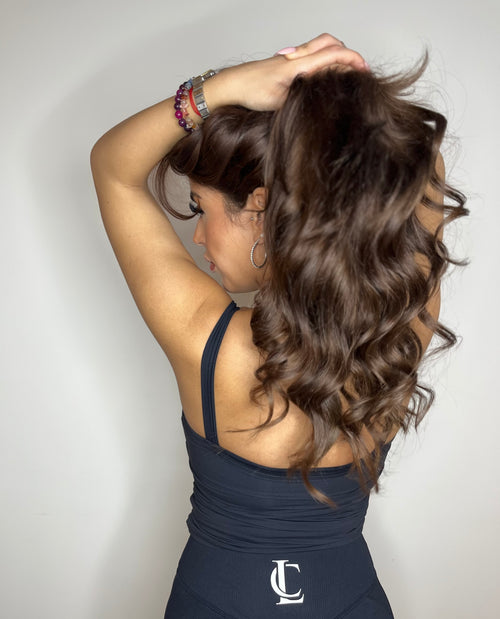 Signature ‘Singlet’ with build in bra - Caviar Black