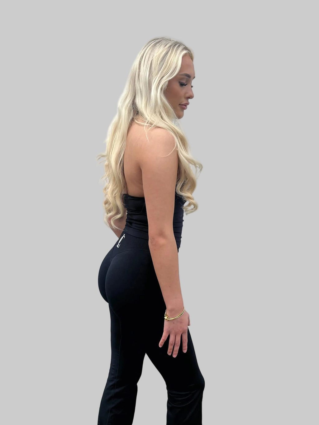 ‘Signature Scrunch Flare’ with V cross front -Black