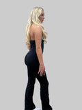 ‘Signature Scrunch Flare’ with V cross front -Black