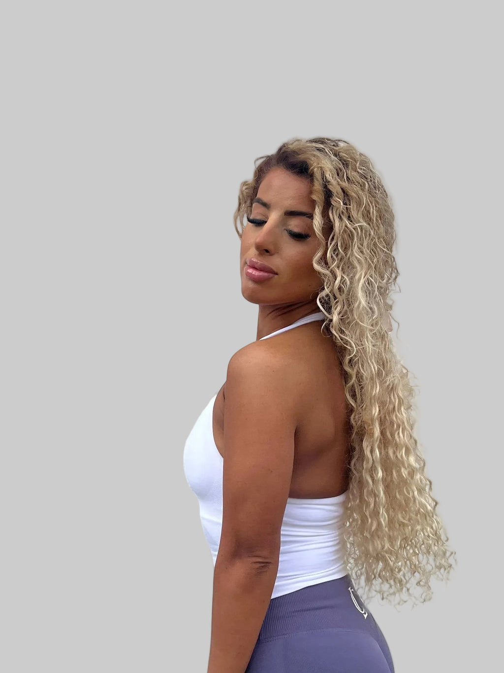 ‘Halter Singlet’ with build in bra - White